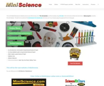 Miniscience.com(This is the New MiniScience website and we are still working on it. The old website) Screenshot