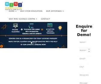 Minisciencecentre.com(Best Science & Maths Exhibits in India for Schools) Screenshot