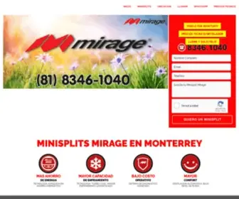 Minisplitsmirage.com(Minisplits Mirage en Monterrey Venta e instalación de Minisplits Mirage y Electrodomesticos. Tel) Screenshot