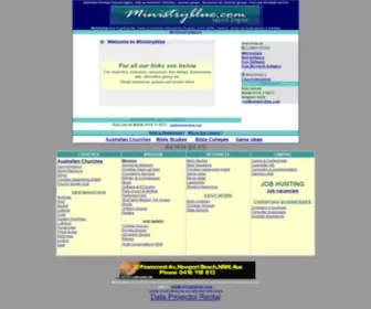 Ministryblue.com(Ministryblue A Christian and Australian Church and missions resource site) Screenshot