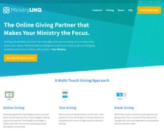 Ministrylinq.com(Payment Solutions for Your Ministry) Screenshot