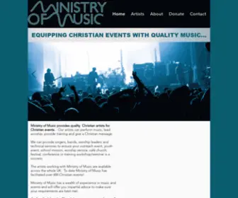 Ministryofmusic.co.uk(Equipping Christian events with Christian music. Ministry of Music) Screenshot