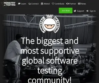 Ministryoftesting.com(Join the Ministry of Testing community) Screenshot