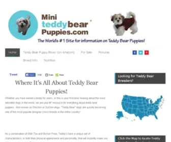 Miniteddybearpuppies.com(Mini Teddy Bear Puppies: The World’s Cutest Dogs) Screenshot