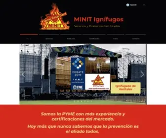 Minitfireretardant.com(MINIT Ignífugos) Screenshot