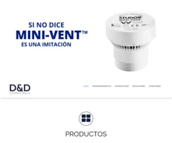 Minivent.net(Distribuimos sistema de valvulas de aeriacion minivent y P.A.P.A) Screenshot