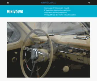 Minivolvo.lu(Inventory of Volvo scale models) Screenshot