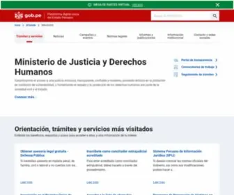Minjus.gob.pe(Ministerio de Justicia y Derechos Humanos) Screenshot