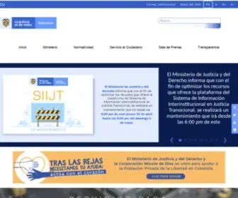 Minjusticia.gov.co(Ministerio de Justicia y del Derecho) Screenshot