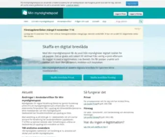 Minmyndighetspost.se(Min Myndighetspost) Screenshot
