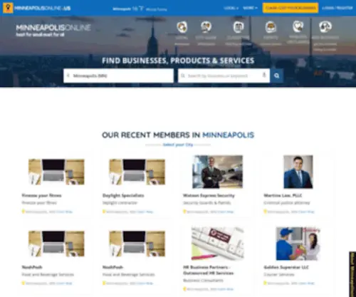 Minneapolisonline.us(Minneapolis (MN) Business Listings) Screenshot