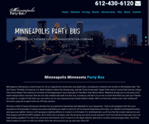 Minneapolispartybus.net(Minneapolispartybus) Screenshot