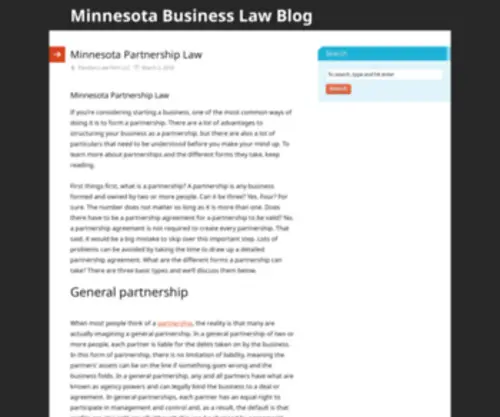 Minnesotabusinesslawblog.com(Flanders Law Firm LLC) Screenshot