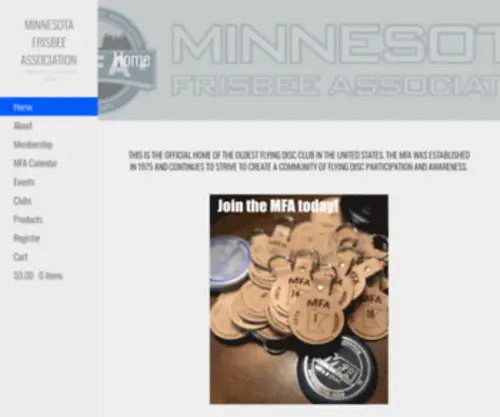 Minnesotafrisbeeassociation.com(Minnesota Frisbee Association) Screenshot