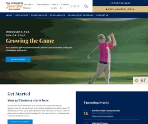 Minnesotajuniorgolf.com(Minnesota PGA Junior Golf Association) Screenshot