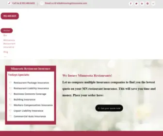 Minnesotarestaurantinsurance.com(Minnesota Restaurant Insurance) Screenshot