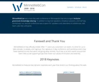 Minnewebcon.org(MinneWebCon) Screenshot