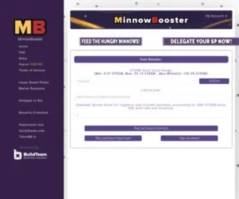 Minnowbooster.net(DLease-Hive) Screenshot