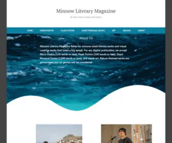 Minnowliterarymagazine.com(Be More than a Drop in the Ocean) Screenshot