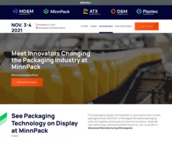 Minnpackshow.com(Advanced Manufacturing Minneapolis) Screenshot