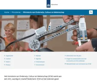 Minocw.nl(Ministerie van Onderwijs) Screenshot