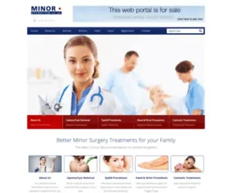 Minoroperation.co.uk(Minor surgery Clinic Minor Operations Doctor lump removal eyelid lumps trigger finger and cosmetic treatments) Screenshot