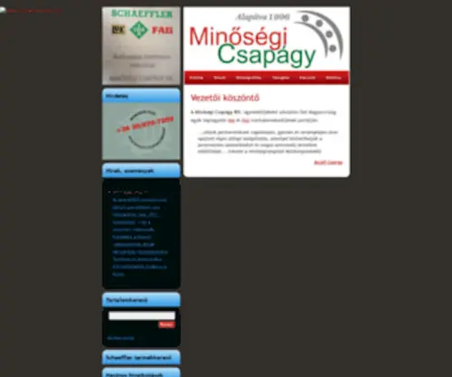 Minosegicsapagy.com(Minőségi Csapágy Kft) Screenshot
