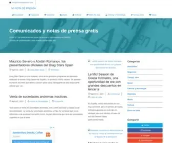 Minotadeprensa.es(Notas de prensa y comunicados de prensa Online) Screenshot