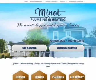 Minotplumbingheating.com(Furnace & Plumbing Repair Service Minot ND) Screenshot