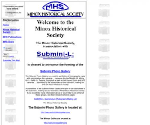 Minox.org(Minox) Screenshot