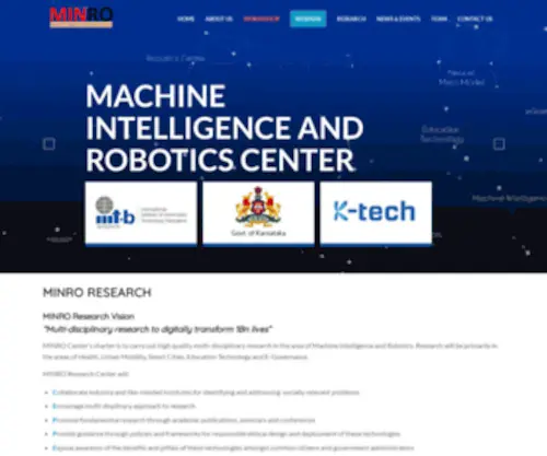 Minro.org(MACHINE INTELLIGENCE AND ROBOTICS CENTER) Screenshot