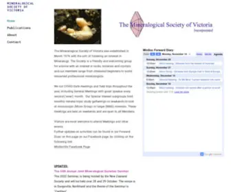 MinsocVic.org.au(The Mineralogical Society of Victoria) Screenshot