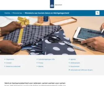 Minszw.nl(Ministerie van Sociale Zaken en Werkgelegenheid) Screenshot