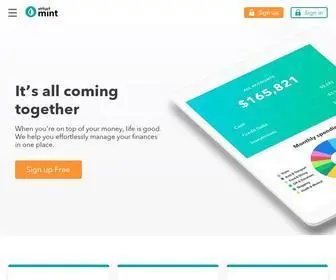 Mint.com(Take charge of your finances with Mint’s online budget planner. Our free budget tracker) Screenshot
