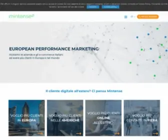 Mintense.it(Mintense European Performance Marketing Agency) Screenshot