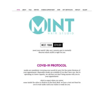 Minthairpa.com(Mint Hair Studio) Screenshot