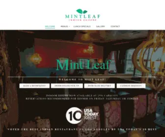 Mintleafpasadena.com(Mint Leaf) Screenshot