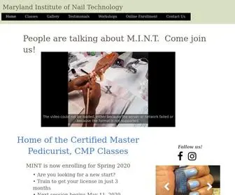 Mintnailschool.com(Maryland Institute of Nail Technology) Screenshot