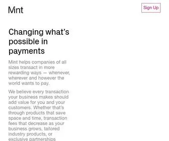 Mintpayments.com(Mint helps companies of all sizes transact payments in more rewarding ways) Screenshot