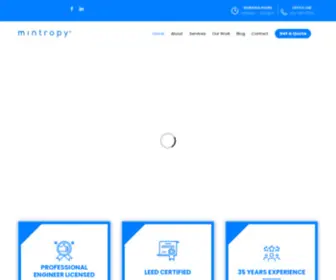 Mintropy.com(MEP Consulting Engineering Firm in Chicago) Screenshot