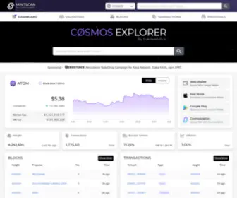 Mintscan.io(Cosmos explorer) Screenshot