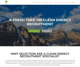 Mintselection.com(UK's Top Renewable Energy Job Opportunities) Screenshot