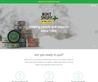 Mintsnuffsecure.com(Quit Chewing Tobacco with Oregon Mint Snuff) Screenshot