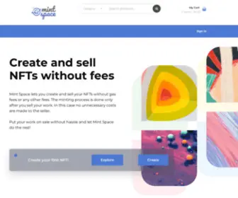 Mintspace.io(NFT Marketplace) Screenshot