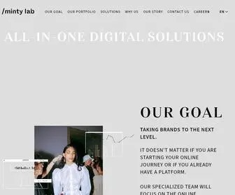 Minty-Lab.com(We Create Web Solutions and Communication Services Focused on your Brand's Online Success) Screenshot