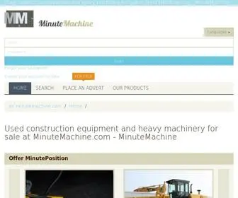 Minutemachine.com(Used construction equipment and heavy machinery for sale at) Screenshot