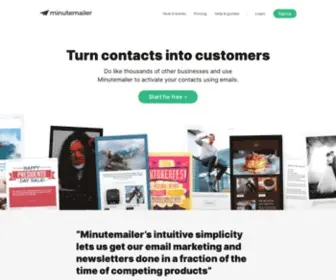 Minutemailer.com(Email marketing) Screenshot