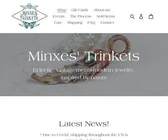 Minxestrinkets.com(Minxes' Trinkets Unique Handmade Crystal Copper Jewelry & Accessories Minxes' Trinkets Unique Handmade Crystal Copper Jewelry & Accessories) Screenshot