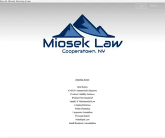 Mioseklaw.com(Ryan Miosek Law Office) Screenshot