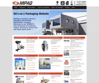 Mipaq.co.za(MIPAQ is South Africa's premier supplier of packaging equipment) Screenshot